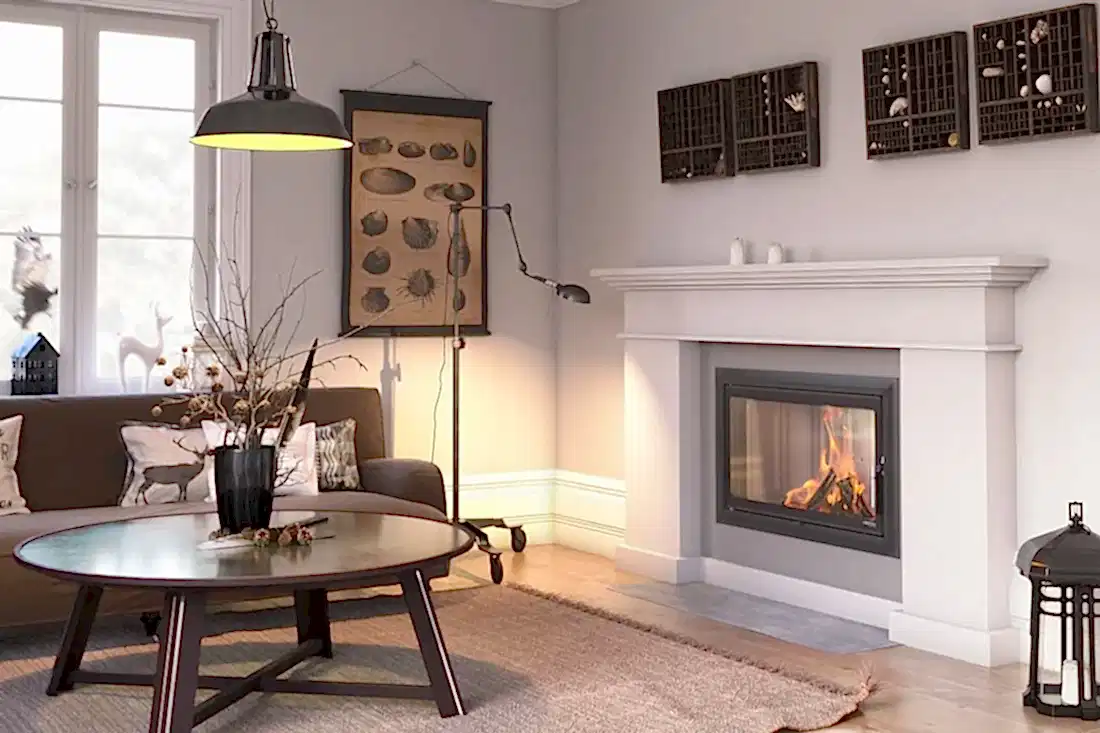 Düz Asansörlü Gömme Şömine