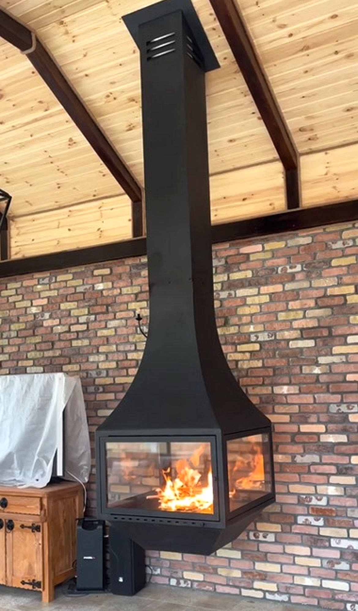 80'lik Kare Asma Şömine