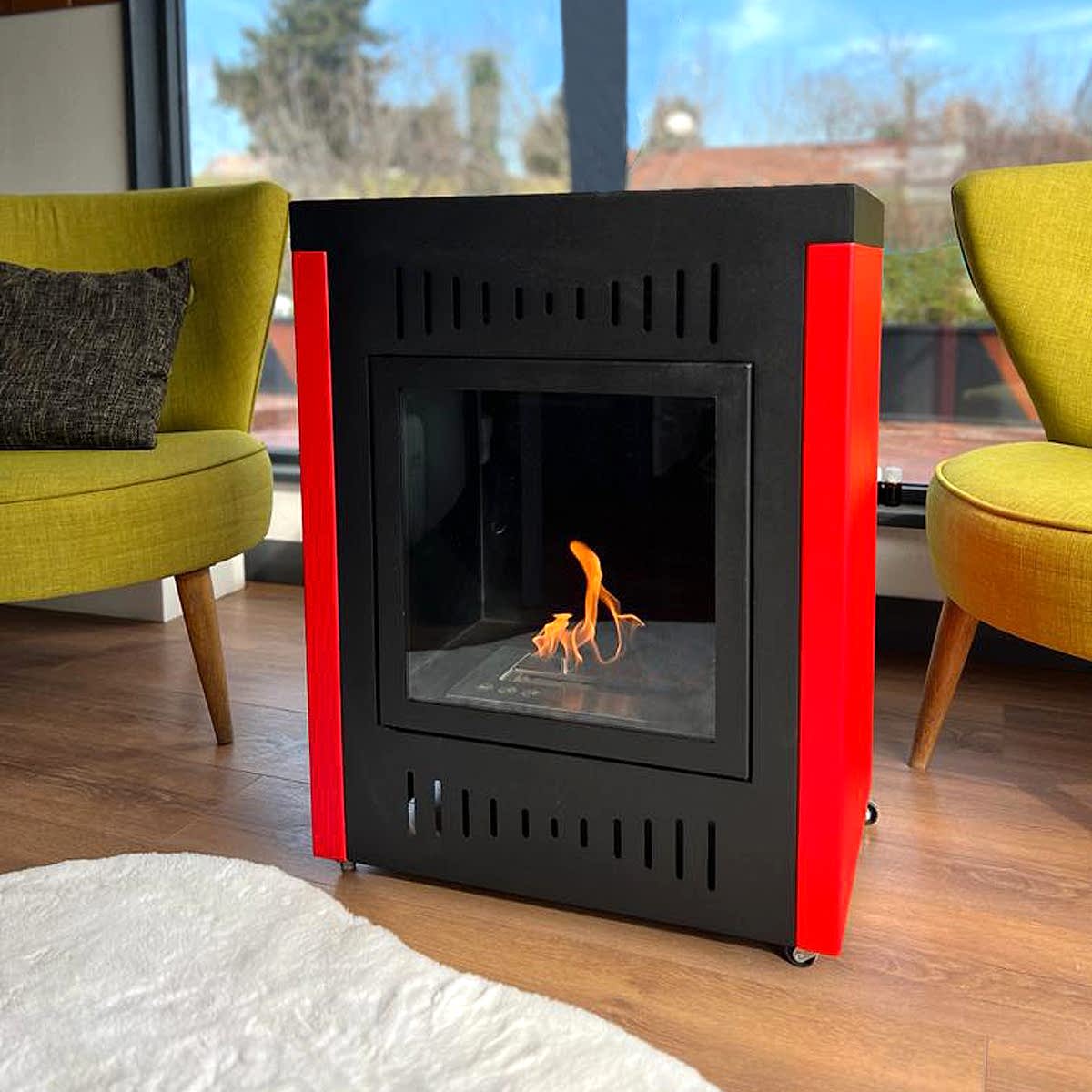 Metal Siyah-Kırmızı Bioethanol